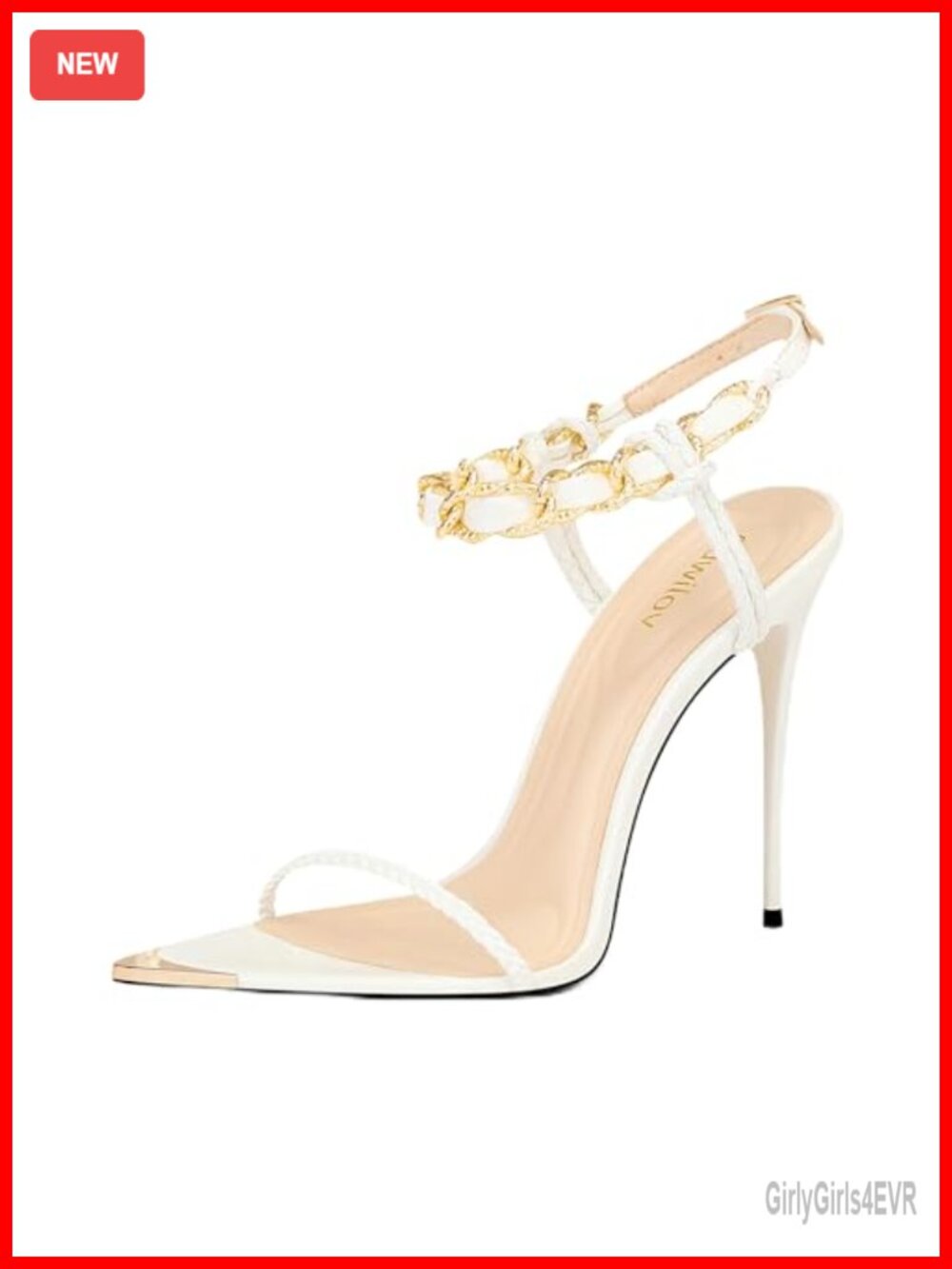 Ouwilov Women Stiletto Heeled Sandals Open Toe Ankle Strap Lace Up